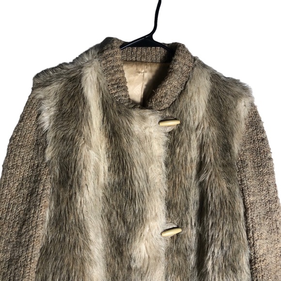 D’Esprit dubrowsky and perlbinder faux fur wool vintage coat. Sz 8 - Picture 2 of 6